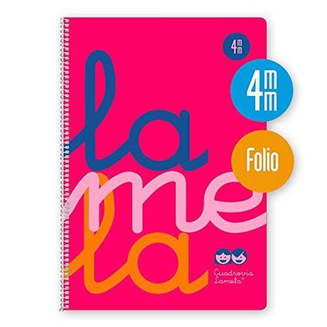 Quaderno spirale Fluor Lamela Fº 80 fogli 90 gr. cuadrovía 4 mm Rosa