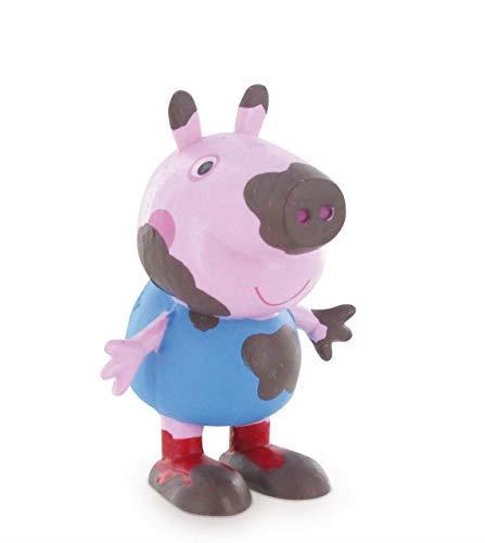 Comansi 99688 Statuetta Peppa Pig Hermano George Barro, multicolore