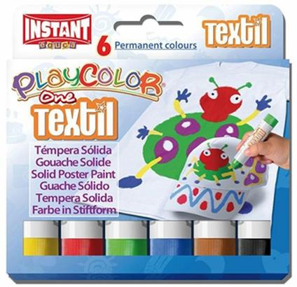 Tempera Solida Playcolor Textil Pocket Pz. 6 Gr.5