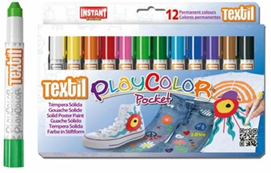 Tempera Solida Playcolor Textil Pocket Pz.12 Gr.5