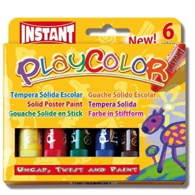 Tempera solida Playcolor 6 colori assortiti - 2