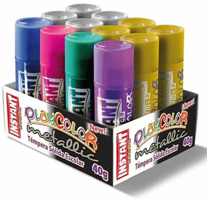 Tempera Solida Playcolor Metallic Mural Pz.12 Gr.40