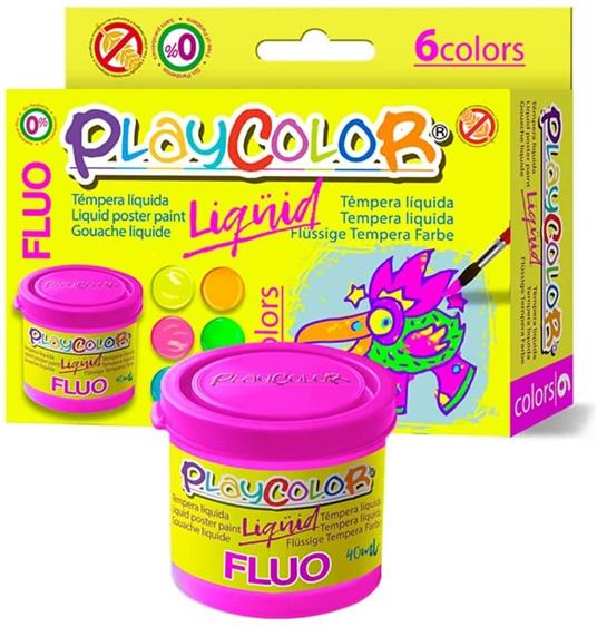 Playcolor Liqüid Tempera 40 ml 6 pz