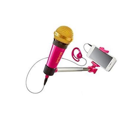 Selfie Mic Rosa. Microfono + Strumenti Selfie