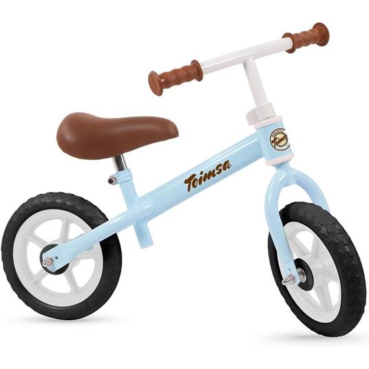 Bicicletta Primi Passi Per Bambini 10" Vintage Azzurra Toimsa 114