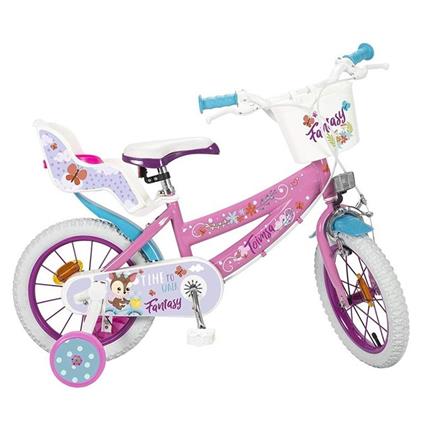 Bicicletta Per Bambini 16" Fantasy Walk Con 2 Freni, Cestino E Portabambola 16227