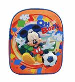 Zaino Scuola Asilo Elementare Zainetto 28x10x32 Disney Mickey Mouse 3D Topolino