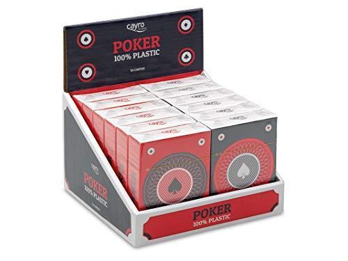 POKER CARDS 100% PLASTIC (WITH DISPLAY)