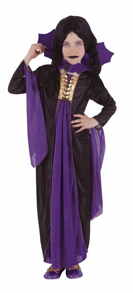 Rubies: Vampires - Costume Vampiressa Gotica Lilla Bambino (Abito E Colletto In Velluto Tg. S)