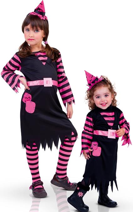 Rubies: Witches - Costume Strega Patch Rosa Bambino (Vestito E Cappello Con Diadema Tg. M)