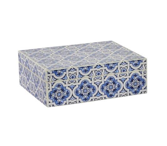 Scatola Iii In Legno Blu Laccato Arredo Casa Accessori - Peragashop - Idee  regalo | IBS