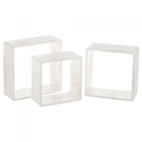 SET 3 MENSOLE DA PARETE MODERNE DESIGN CUBO MENSOLA SCAFFALE IN