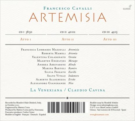 Artemisia - CD Audio di Francesco Cavalli - 2
