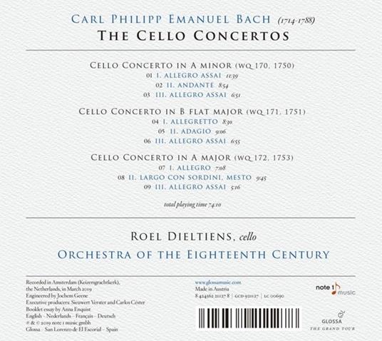 Concerti per violoncello - CD Audio di Carl Philipp Emanuel Bach - 2