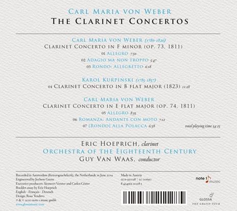 Clarinet Concertos - CD Audio di Carl Maria Von Weber - 2