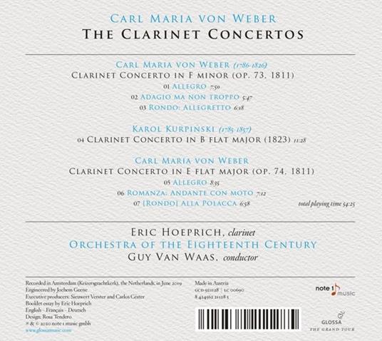 Clarinet Concertos - CD Audio di Carl Maria Von Weber - 2