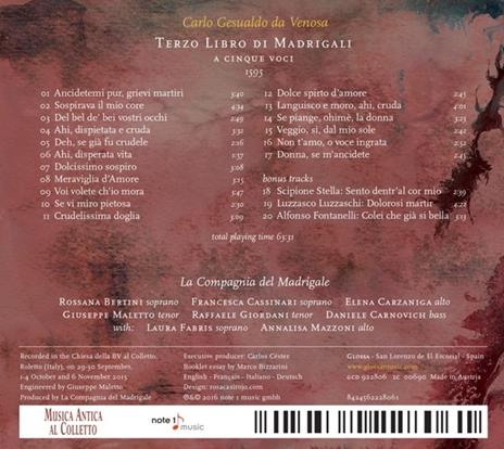 Madrigaux, Livre 3 - CD Audio di Carlo Gesualdo - 2