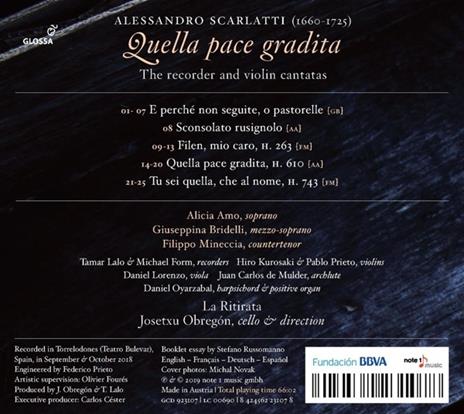 Quella Pace Gradita - CD Audio di Alessandro Scarlatti - 2