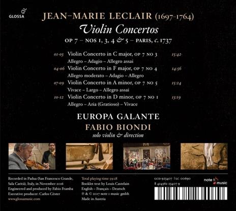 Concerti per Violino - CD Audio di Jean-Marie Leclair - 2