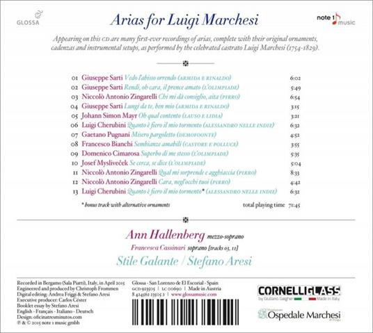 Arias for Luigi Marchesi - CD Audio di Ann Hallenberg - 2