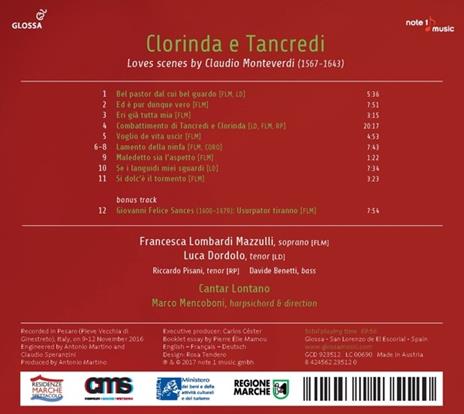 Les Combats De Tancrede - CD Audio di Claudio Monteverdi - 2