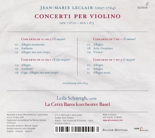 Concerti Per Violino - CD Audio di Jean-Marie Leclair - 2