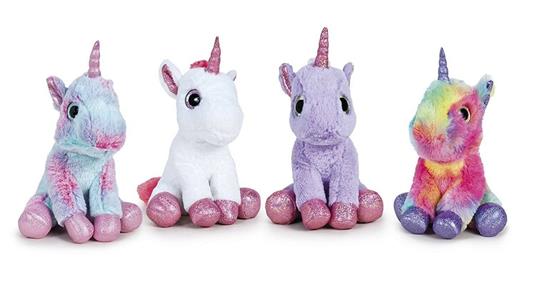 Unicorno Magic 18Cm con Occhi Glitter. 4 Ass. Supersoft