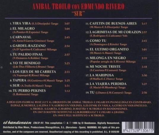 Sur - CD Audio di Anibal Troilo - 2