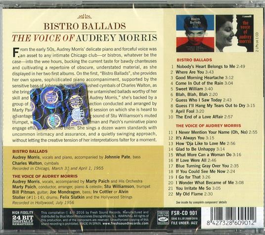 Bistro Ballads. The Voice of Audrey Morris - CD Audio di Audrey Morris - 2