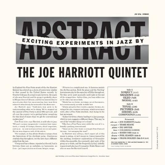 Abstract - Vinile LP di Joe Harriott - 2