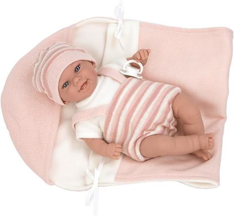 Arias Bambola Reborn Elegance Babyto Rosa con Sacco Nanna 35 cm 60750