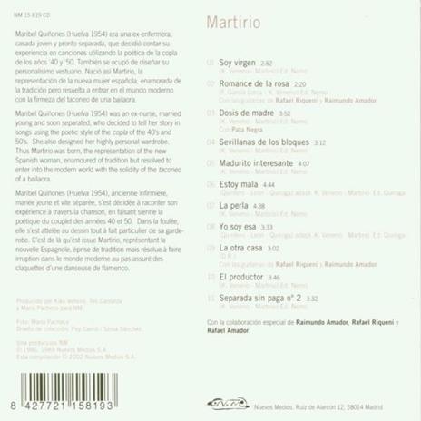 Nuevos Medios Coleccion - CD Audio di Martirio - 2