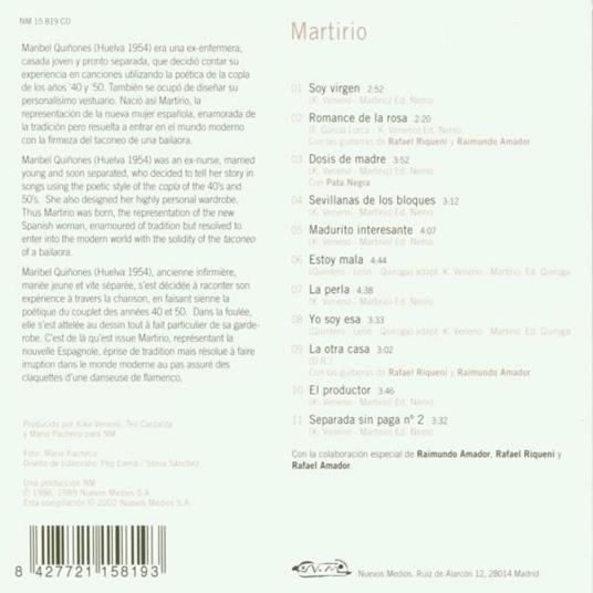 Nuevos Medios Coleccion - CD Audio di Martirio - 2