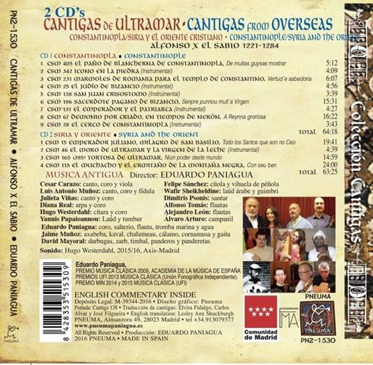 Cantigas De Ultramar - CD Audio di Musica Antigua - 2