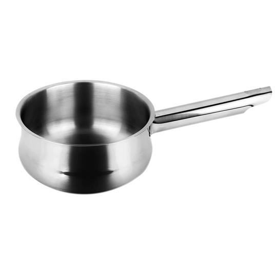 FAGOR Silverinox Pentolino con Manico Induzione 12 cm 0,7L, Acciaio Inossidabile Tutti i Fornelli Argento