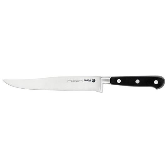 Fagor Couper Cuchillo Cocina Profesional de Trinchar 19 cm Hoja de Acero Inoxidable Grosor 2,5 mm, Para Filetear Carne y Pescado, Mango Ergonómico