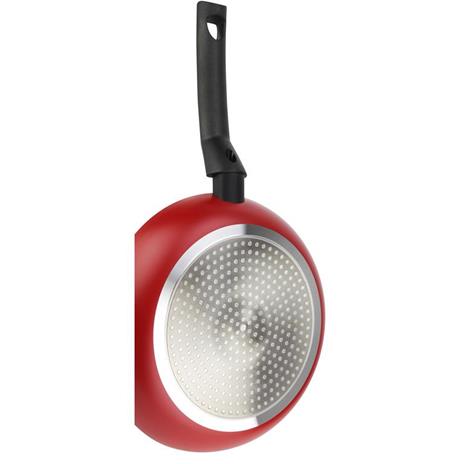 Padella Induzione 24cm Alluminio 3 mm, Antiaderente senza PFOA  Vetroceramica FAGOR Rosso Nela Rouge