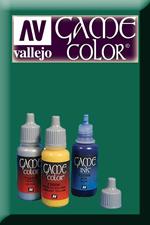 Vallejo Game Ink pittura acrilica, 17Â ml, colore: Nero Inky Black Green