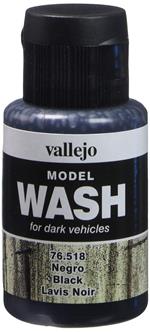 Vallejo Model Color Vernice per Lavaggio, 35 ml, Nero