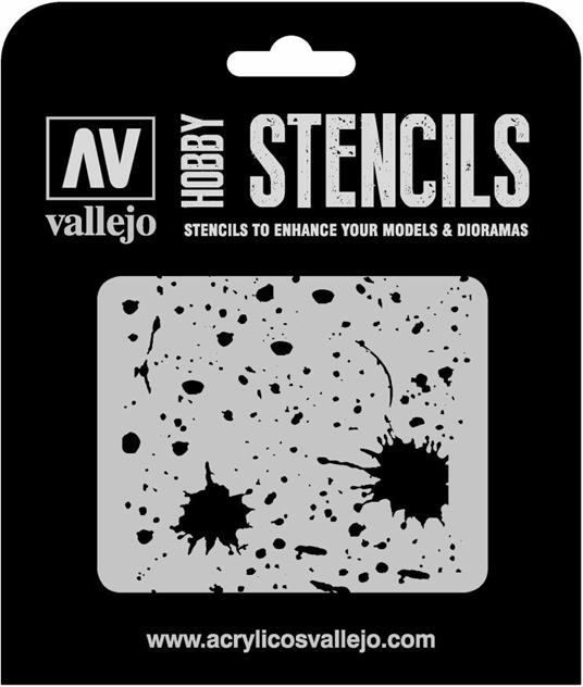 Stencil Sttx003 Splash & Stains