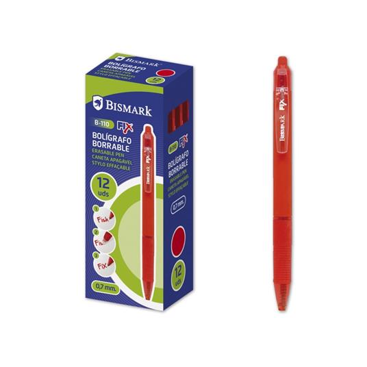 Bismark 330217 penna a sfera Rosso Penna a sfera retrattile a clip Medio 12 pz