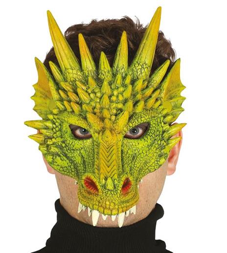 Mezza Maschera Drago In Schiuma Di Lattice