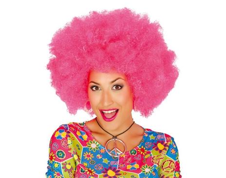 Parrucca Afro Maxi Rosa - 2