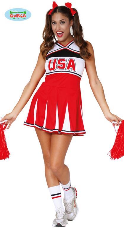 Costume Cheerleader Ragazza Pon Pon. Taglia Unica - 9