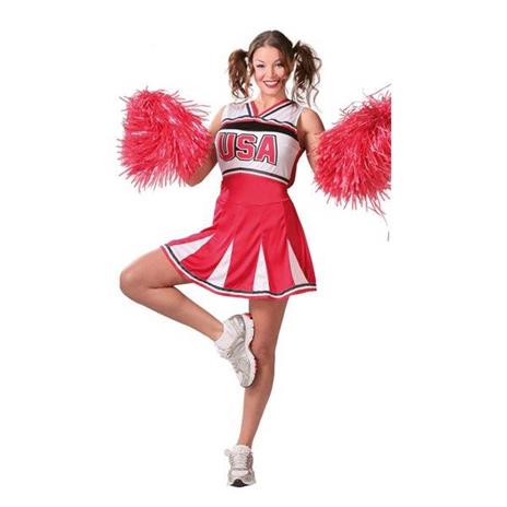 Costume Cheerleader Ragazza Pon Pon. Taglia Unica - 3