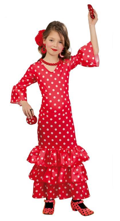 Vestito Flamenco Spagnola 7-9 Anni