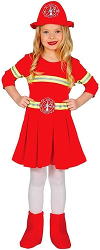 Costume vigilessa del fuoco pompiera. Da 3 anni - ND - Idee regalo | IBS