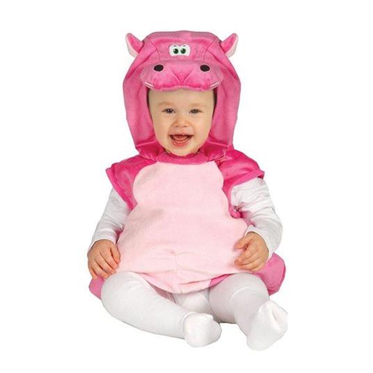 Costume Ippopotamo Rosa Baby Neonato 12 - 24 Mesi 82 - 90 cm - 3