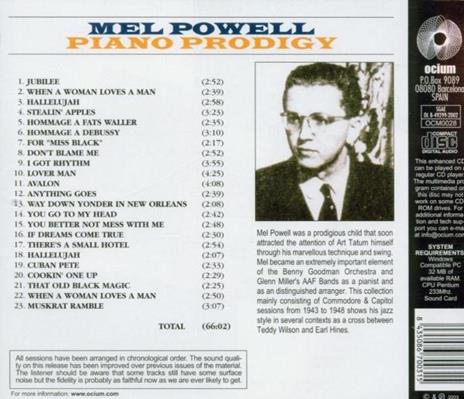 Piano Prodigy - CD Audio di Mel Powell - 2