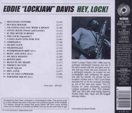 Hey Lock! - CD Audio di Eddie Lockjaw Davis - 2